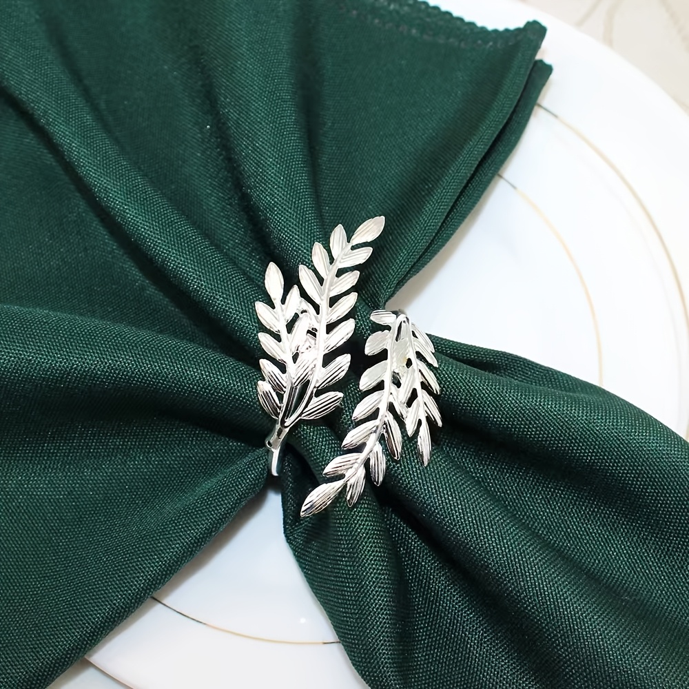 TEMU 12pcs New Rice Grain Napkin Rings Wheat Ear Napkin Hotel Western Restaurant Table Decoration Mouthcloth Ring