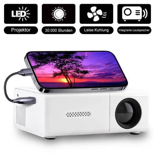 item picture portable usb projector with lcd display built in speakers usb video projector suitable for home theater compatible for smartphones tablets laptops av audio connection compact projector for office presentations holiday gifts