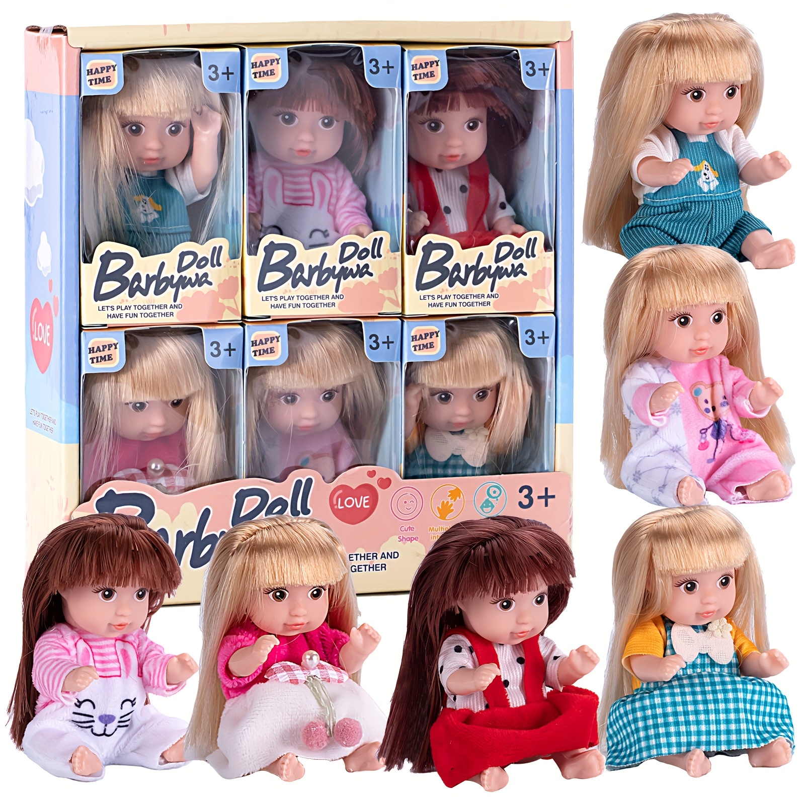 6pcs 4 inch toy set realistic baby doll handmade - Temu South Africa