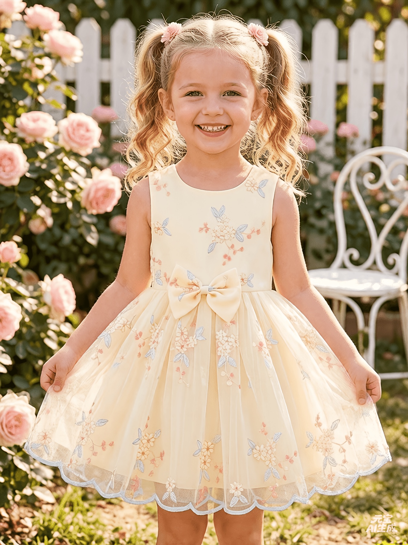 white christmas dresses Toddler Girl Cream Clove Dress