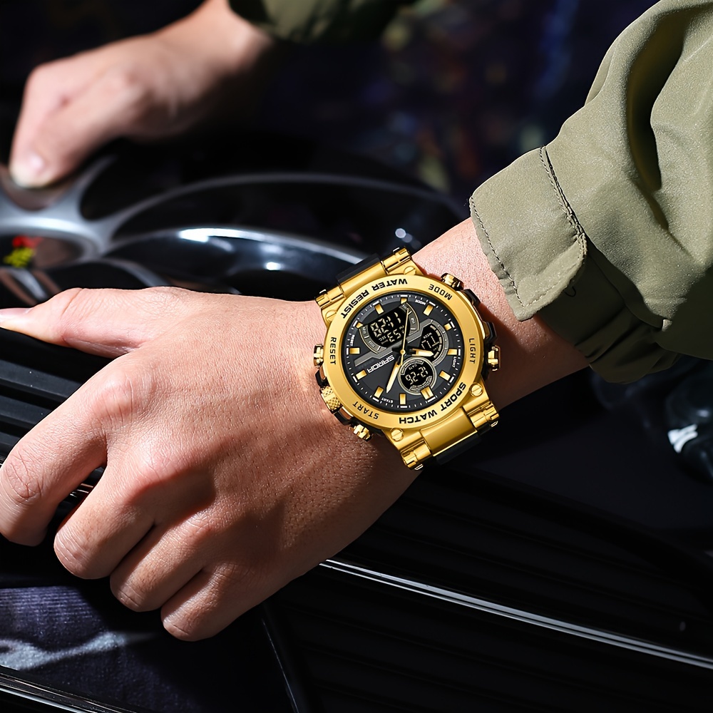 Acquista SMAEL Orologi al quarzo militari alla moda per uomo Orologio sportivo di lusso 50M Orologio al quarzo impermeabile Cronografo digitale luminoso da polso in Italia a partire da 14
