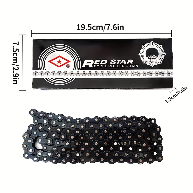 TEMU Universal Bicycle Chain, Suitable For Mountain Bikes, Road Bikes, Use, Thickened And Reinforced