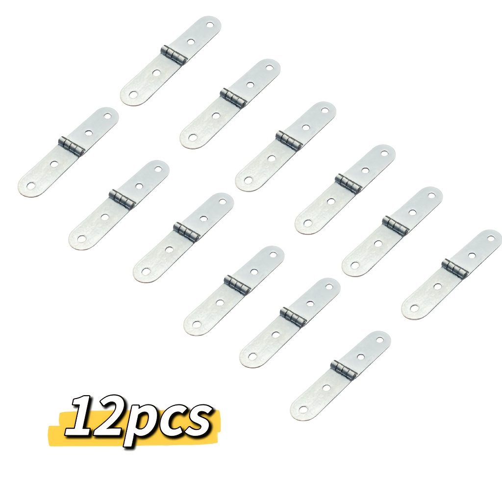 E-shop 12 Stück Hochleistungs-Schwenkscharniere aus Edelstahl, 180 Grad Klappbares Scharnier Praktisches Möbel Flexibles Schraub-Scharnier Stark