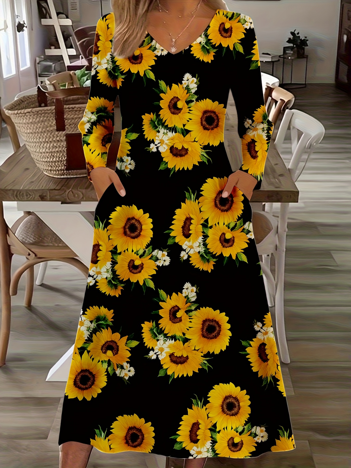 white christmas dresses Sunflower Mystic Maxi Dress – Prism Boutique main image 0