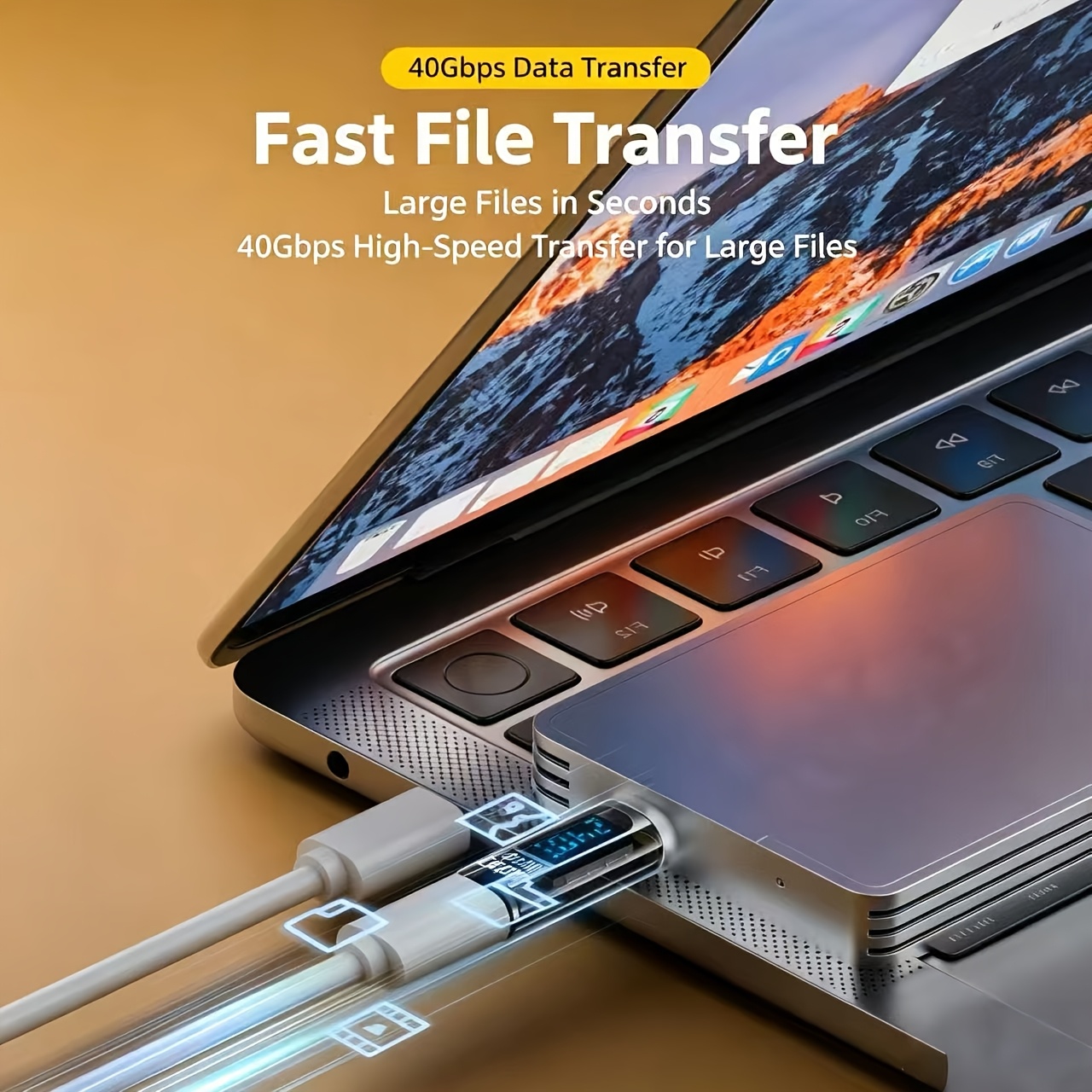 240W Fast Charging USB-C Female to Male Adapter