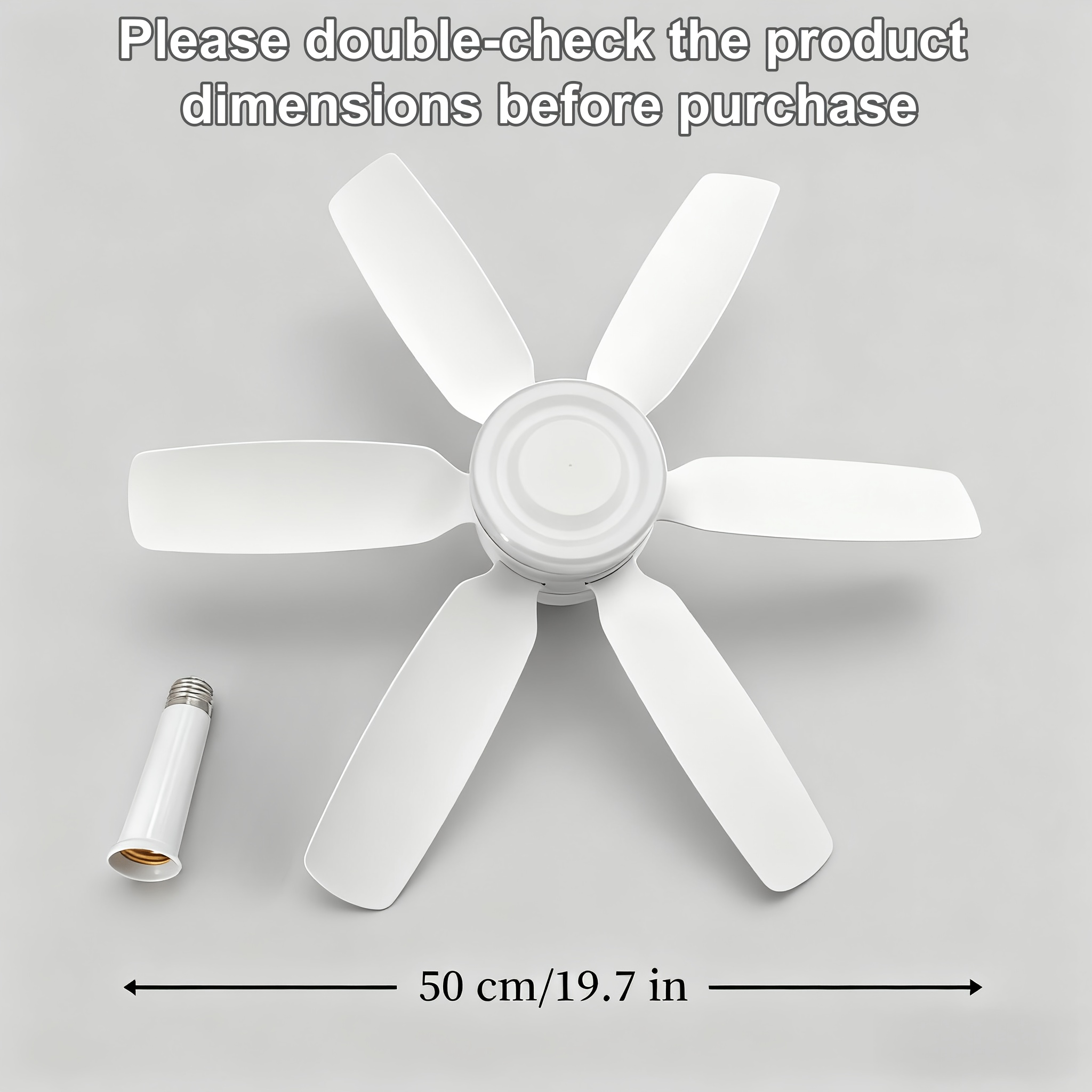 TEMU Timer- 3-color 6-speed Silent Ceiling Fan Light With Detachable , 6-blade Fan Lamp For Indoor And Outdoor Use Including Garages & Balcony