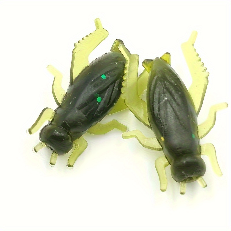 10pcs Cricket Fishing Lure Grasshopper Floating Silicone Artificial Insect  Bait