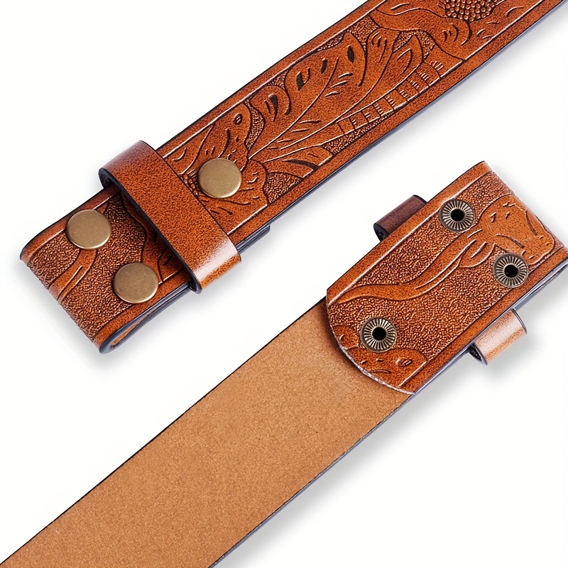 Western Cowgirl Belt with Vintage Buckle for Jeans - Faux Leather Medium Belt - YCMI Vintage-Western-Style Belts for Women and Men - Cowboy  main image 2