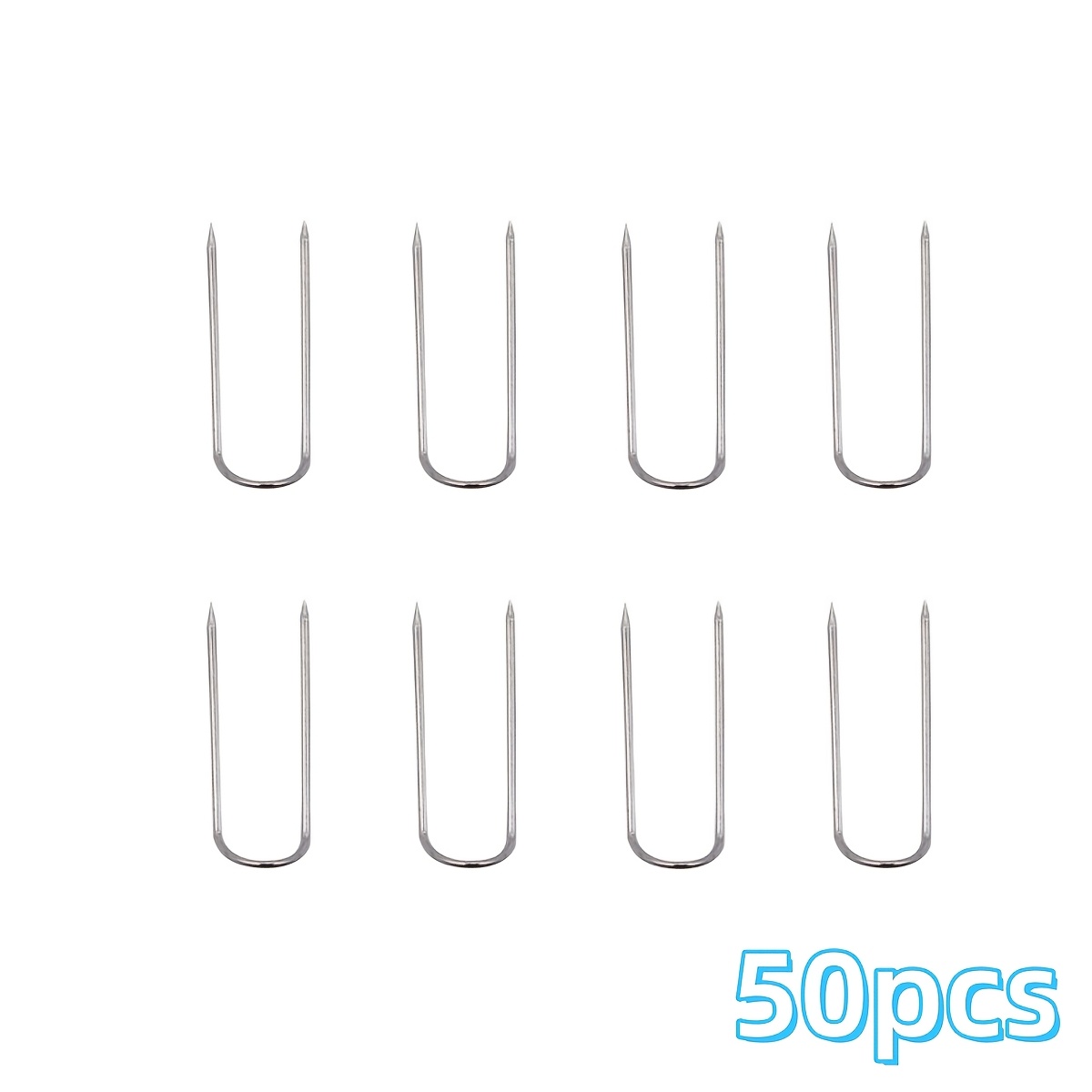 E-shop 50 U-förmige Positionierungsstifte, 23MM, U-förmige Gabeln, Stoff-Quiltstifte, Hochtemperatur-Springstifte, Inklusive einer Aufbewahrungsbox aus
