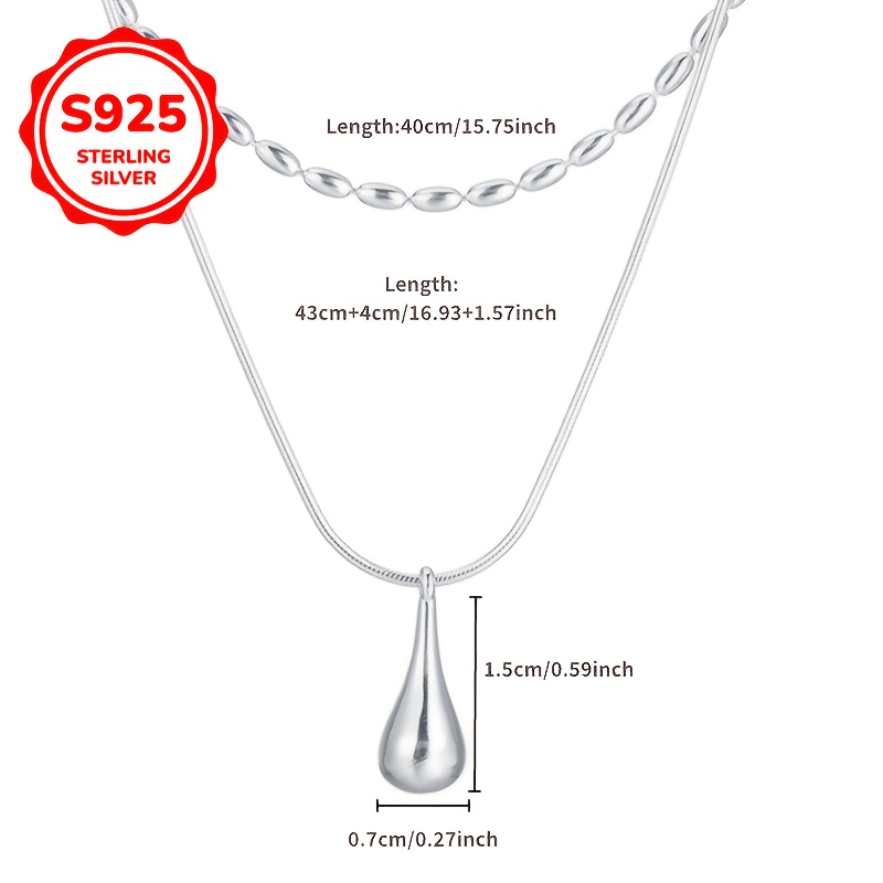 925 Sterling Silver Double-Layer Snake Chain Necklace — Minimalist