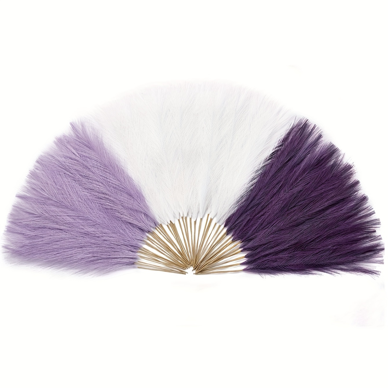 

12/30pcs Pampas Grass Decor - Purple Pampas Grass For Home Decor, Boho Style Centerpieces, Wedding & Engagement Décor, Plastic Material