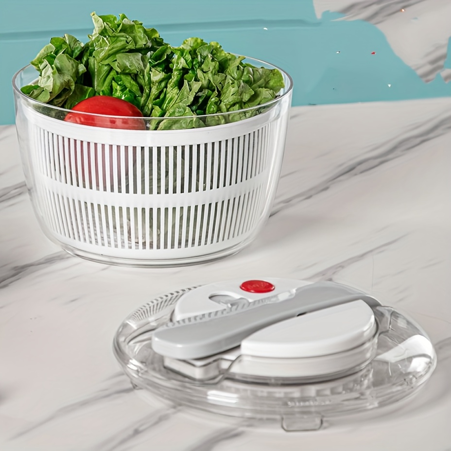 3-Choice Type Press Dehydrator Vegetable Dryer, 3L/5L Large Capacity No Electricity Required, Durable PET Material Quick Salad Preparation & Food Dehydration - Compact Design for Home Kitchen, Salad Spinner, Fruit Basket, Vegetable Washing and Draining Machine, Fruit Drainage Tool, Lettuce Rotisserie, Drain Basket, Useful Kitchen Gadget, Dishwasher, Kitchen Supplies