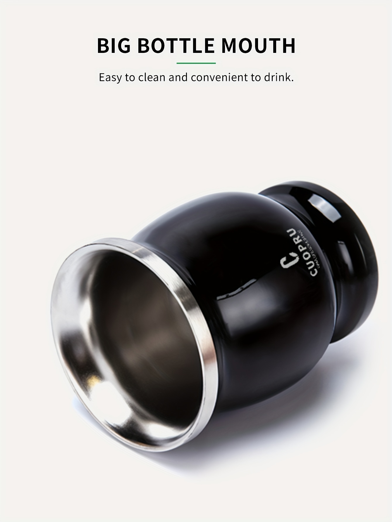 1pc, Yerba Mate Cup Set (Authentic Traditional Mate Cup - 8 Ounces), 8Oz Comes with Yerba Mate Straw, Cleaning Brush, Yerba Mate Divider & Tea Picker, Stainless Steel Double Wall Gourd Yerba Mate Cup Ideal for Both for cold And Hot Beverages