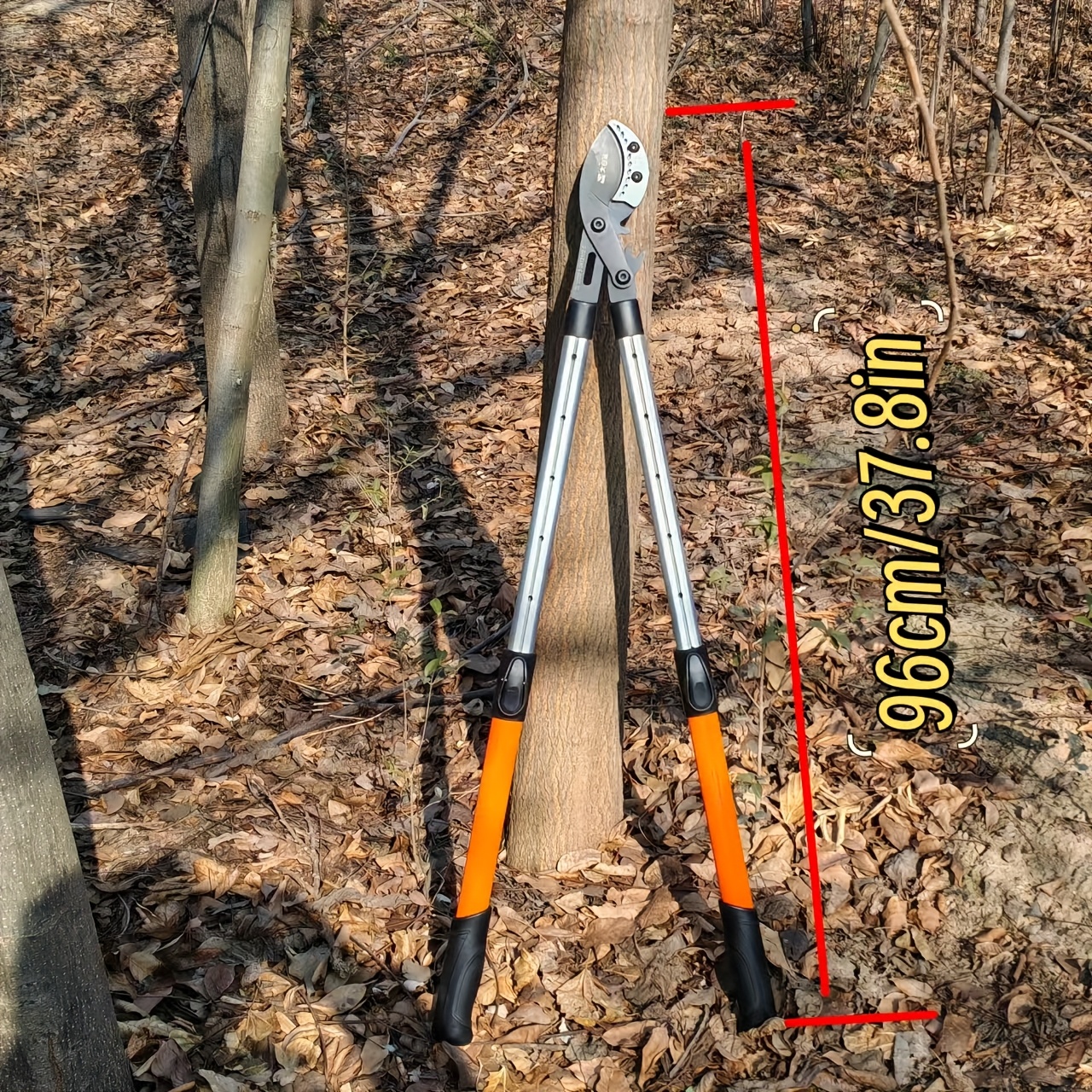 Een meter telescopische krachtige schaar met hoge kwaliteit koolstalen messen, ambidextrous, constructie van mangaanstaal