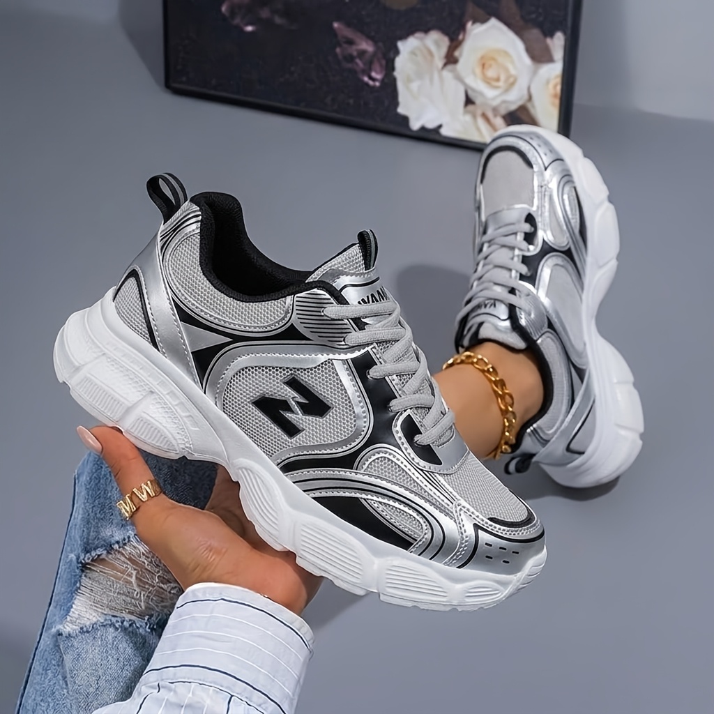 TEMU Zapatillas de plataforma bajas WANWEISI para mujer con de y de - Zapatillas de malla transpirable adecuadas para senderismo, correr,