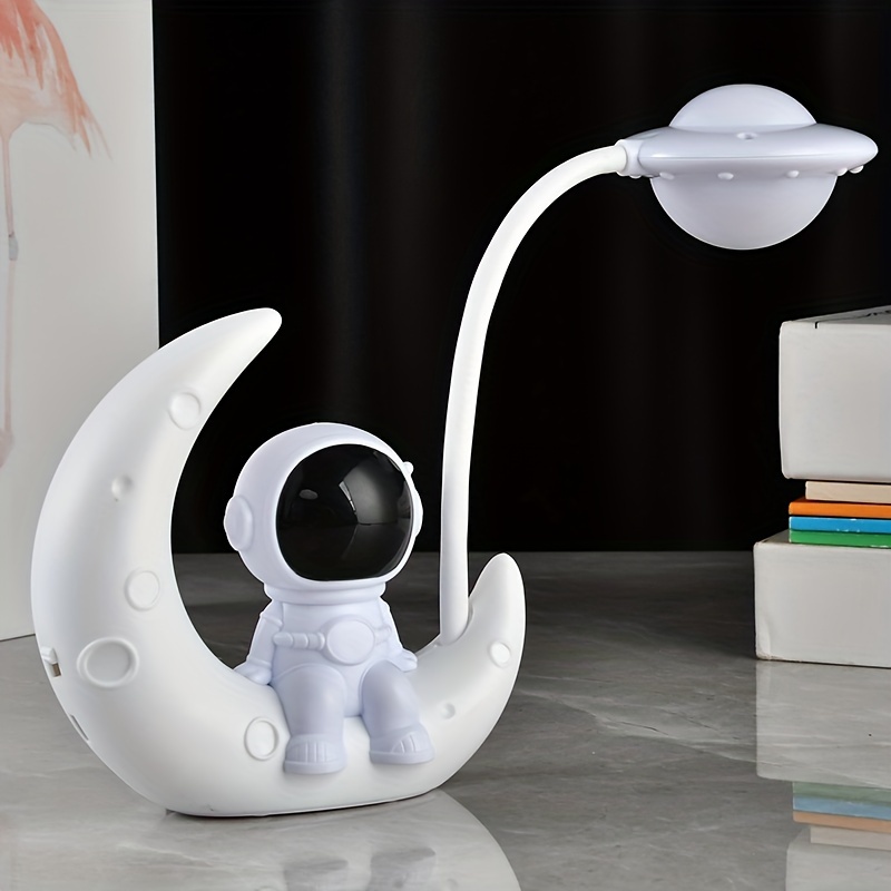 

Led Spaceman Night Light - Usb Rechargeable Table Lamp, Perfect Gift For Space Enthusiasts & Holiday Decor