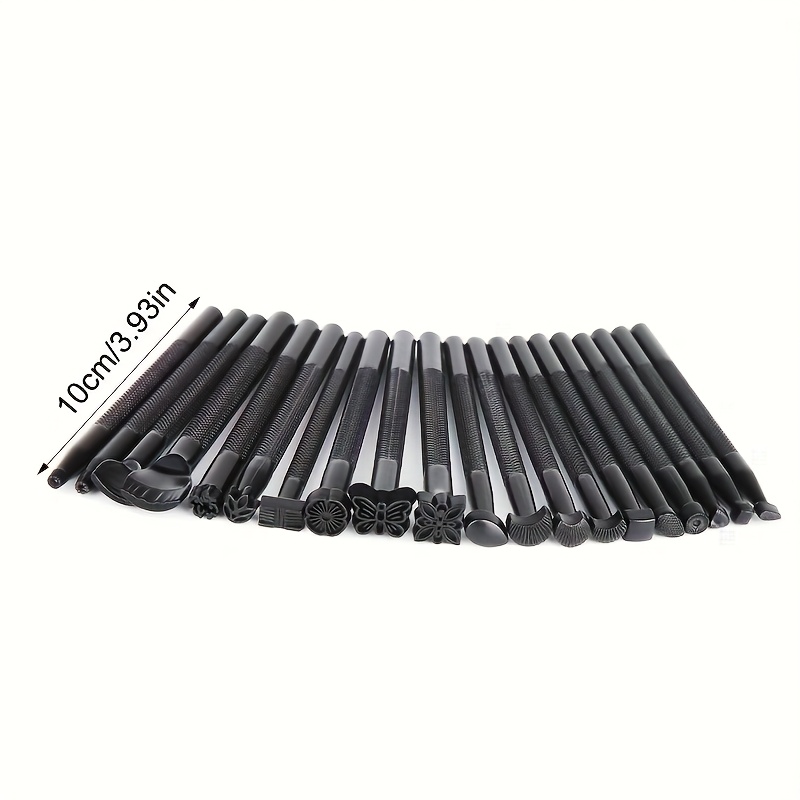 20pcs Leather Stamping Tools, Different Shape Making Stamp Punch Set, Stamp Punch Set Carving Leather Craft Stamp Tools For Leather Craft Working