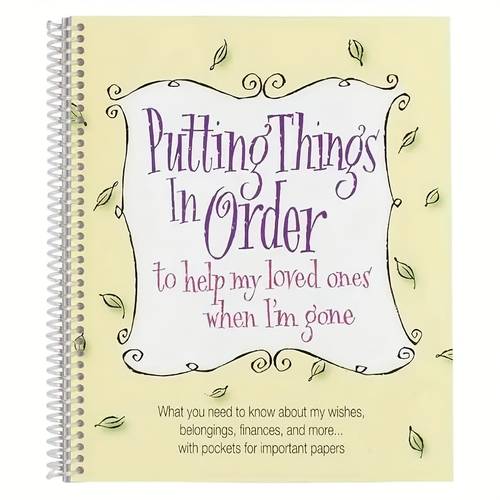 end of journal binder putting things in order organizer with important document pockets essential task checklis