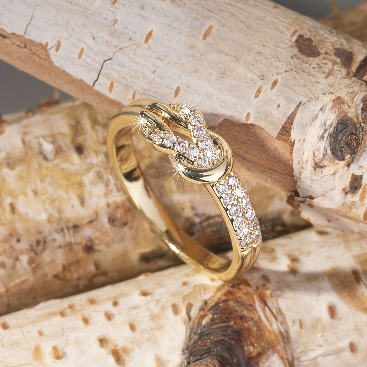 Wedding Ring Belt Inspired Copper with Zircon Plating