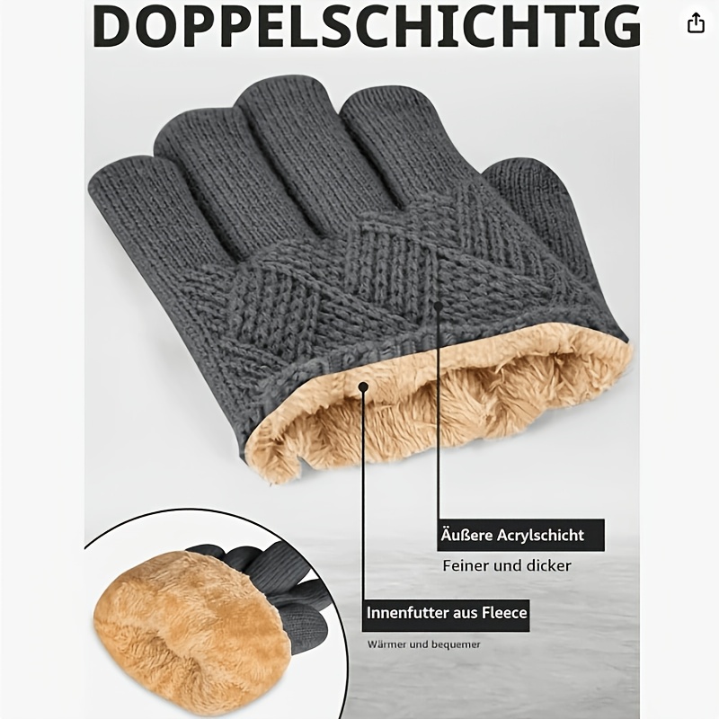 Thermal Gloves with Double-Layer Lining for Cycling