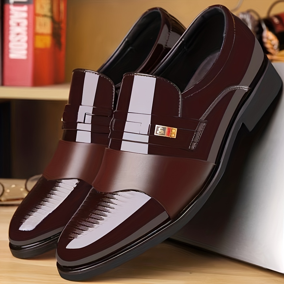 

Fashion Business Dress Men Shoes Formal Slip On Dress Shoes Mens Oxfords Footwear High For Men Loafers