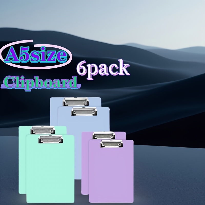 TEMU A5 Size Writing Pad Clips - Durable Pp Material Clips | 22x15cm | Folders With Low-profile Clips - Suitable For Notes, Receipts, - Classrooms,