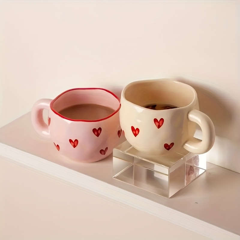 1pc * Red Heart Ceramic Mug 7.4oz - * Coffee, Love-Themed Coffee Cup, Tea  and Milk, Sweet Camping Mug, Ideal Valentine's Day Anniversary Wedding  Gift, Dishwasher/Microwave Safe, Perfect Gift for Home ...