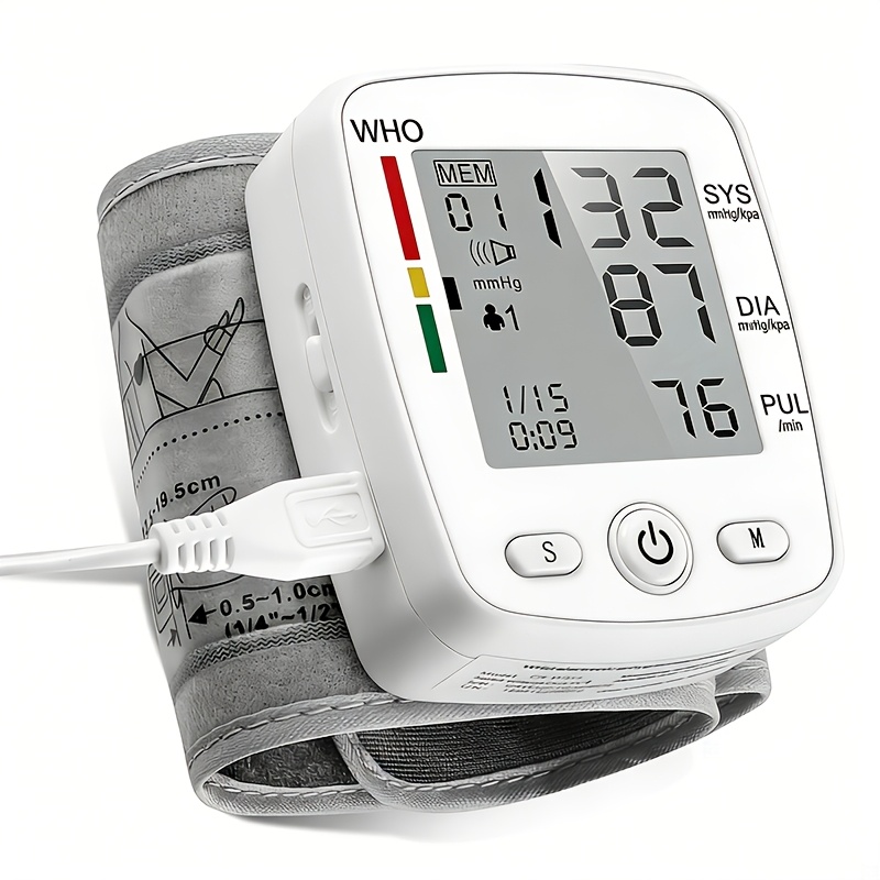 wrist blood pressure monitor digital bp monitor rechargeable