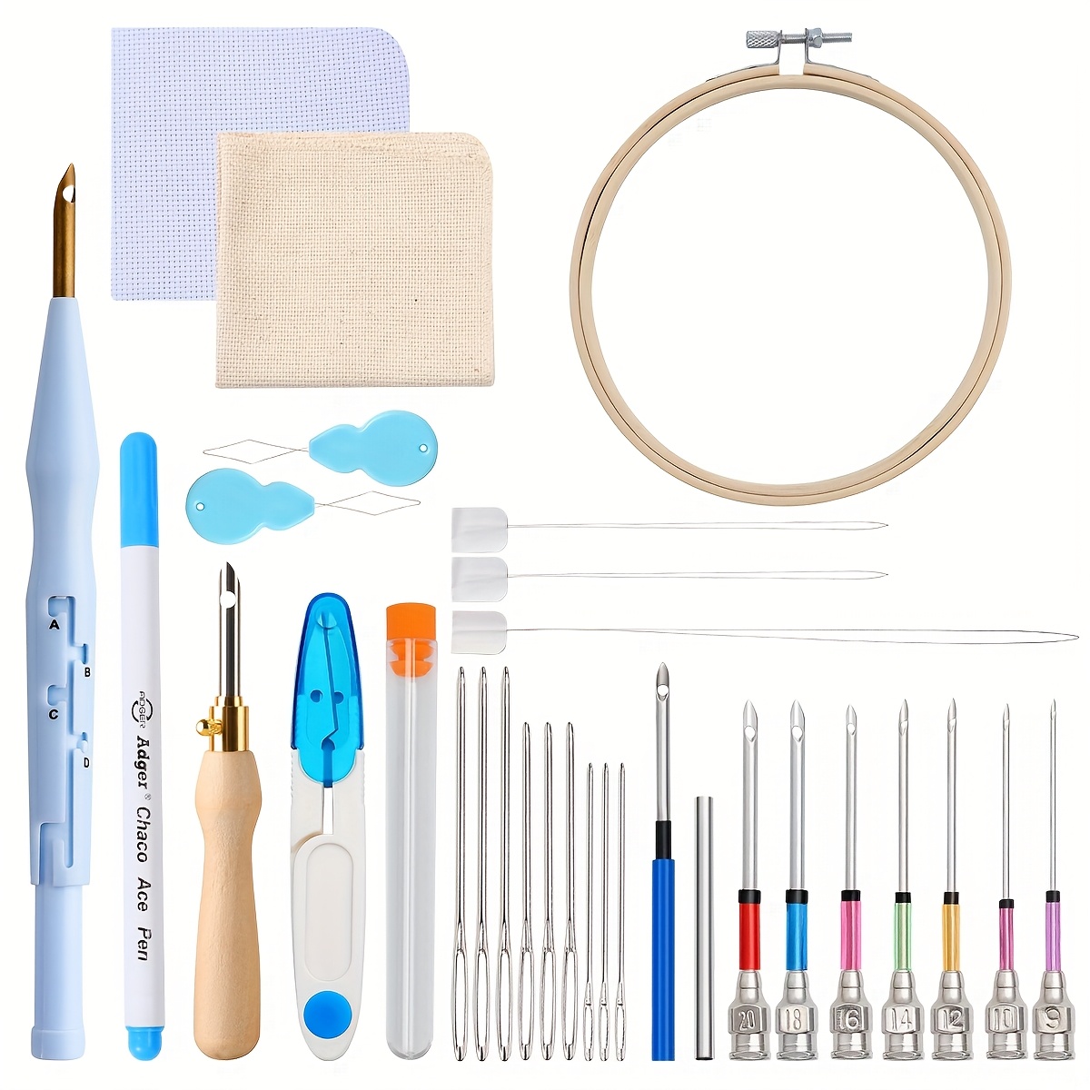 HURRISE Outil de Broderie DIY Stylo de Couture Poinçon Épingles Aiguilles à Coudre Accessoires, Stylo de Couture, Outil de Broderie HURRISE Outil de Broderie DIY Stylo de Couture Poinçon Épingles Aiguilles à Coudre Accessoires, Stylo de Couture, Outil de Broderie