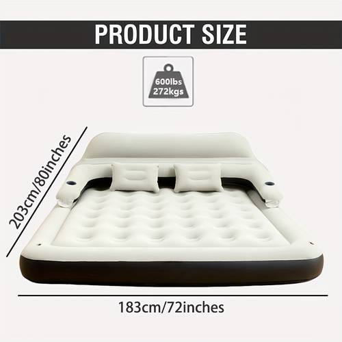 luxury inflatable bed outdoor inflatable mattress portable inflatable mattress inflatable bed with headboard and pillows multifunctional air mattress suitable for outdoor garden patio picnic beach travel and party gifts