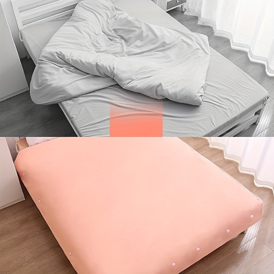 8pcs pink quilt duvet cover clips reusable anti slip comforter fasteners with adjustable snap buttons for secure bedding details 1