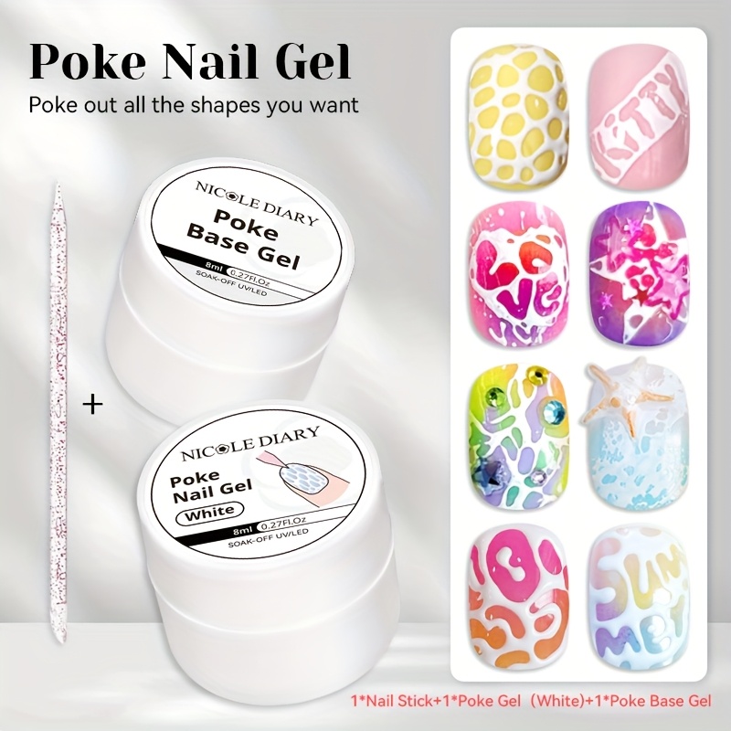 Image of Diary 8ml 3pcs/set Nail Gel With Nail Brush And Nail Stick Black And Texture Nail Art Gel Polish Lace Hole Nail Painting Gel Varnish Manicure Nail Polish