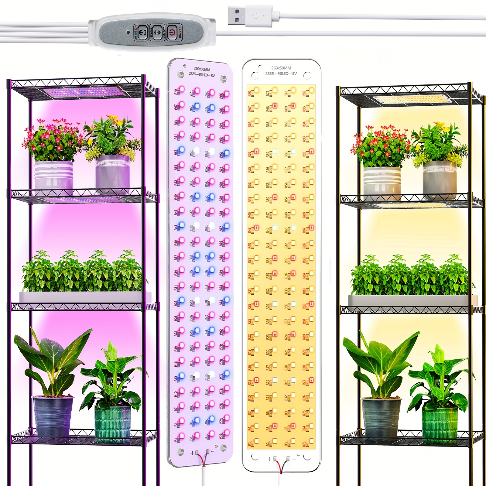 led grow light, solar grow light, power consumption, ultra-high light ,  hanging, indoor plant nursery vegetable grow light 2x2/3x3 feet coverage,  suitable for all - patio, lawn & garden - Temu