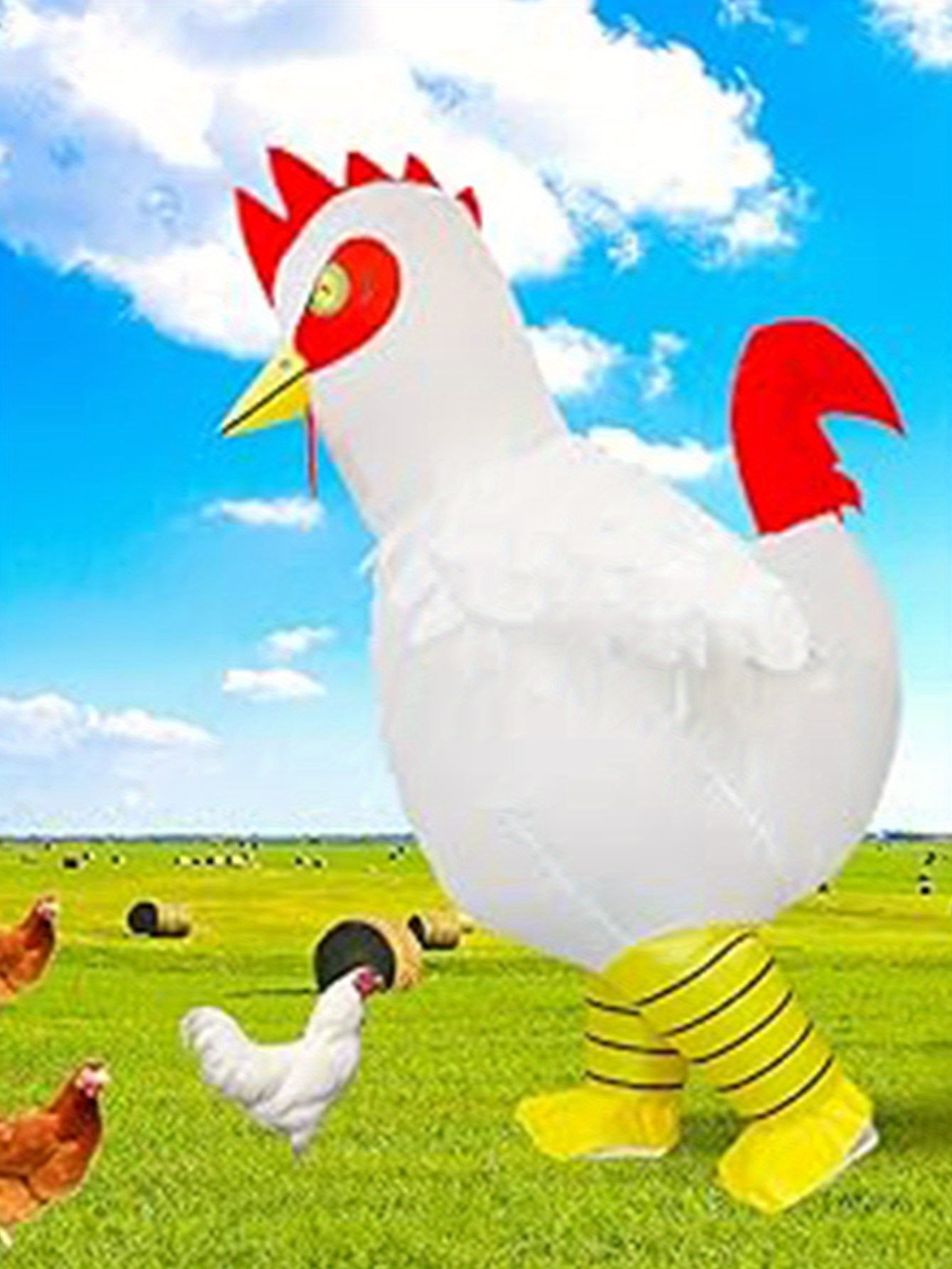Inflatable Costume Halloween Chicken Adult Funny Full Body Rooster