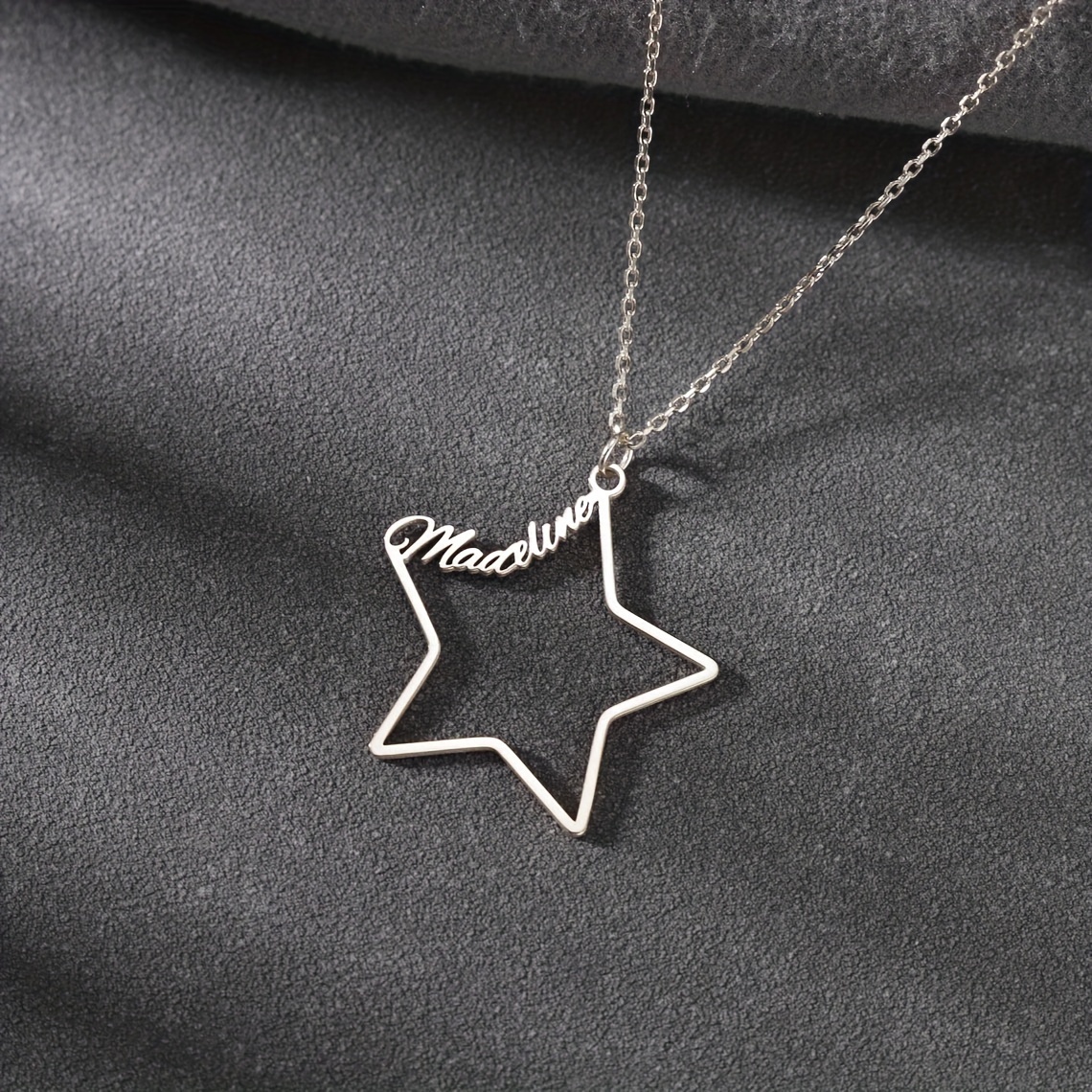 TEMU Collana con pendente a forma di stella placcata in oro 18 , elegante personalizzato con , regalo per e per San Valentino, acciaio inossidabile