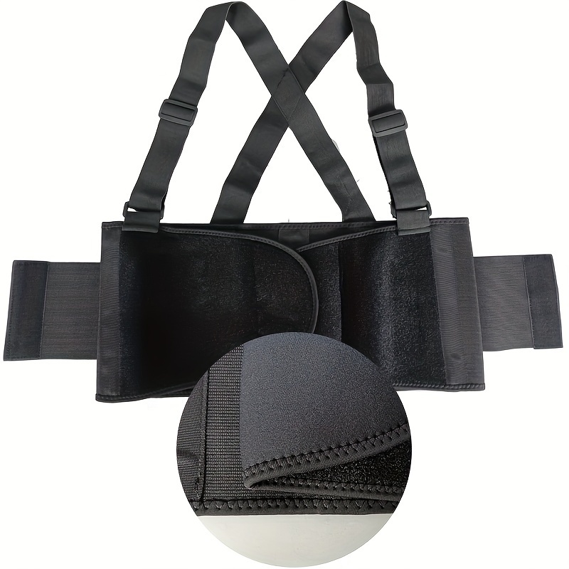 Safe-T-Lift Back Support Working Lumbar Belt. Black. Medium