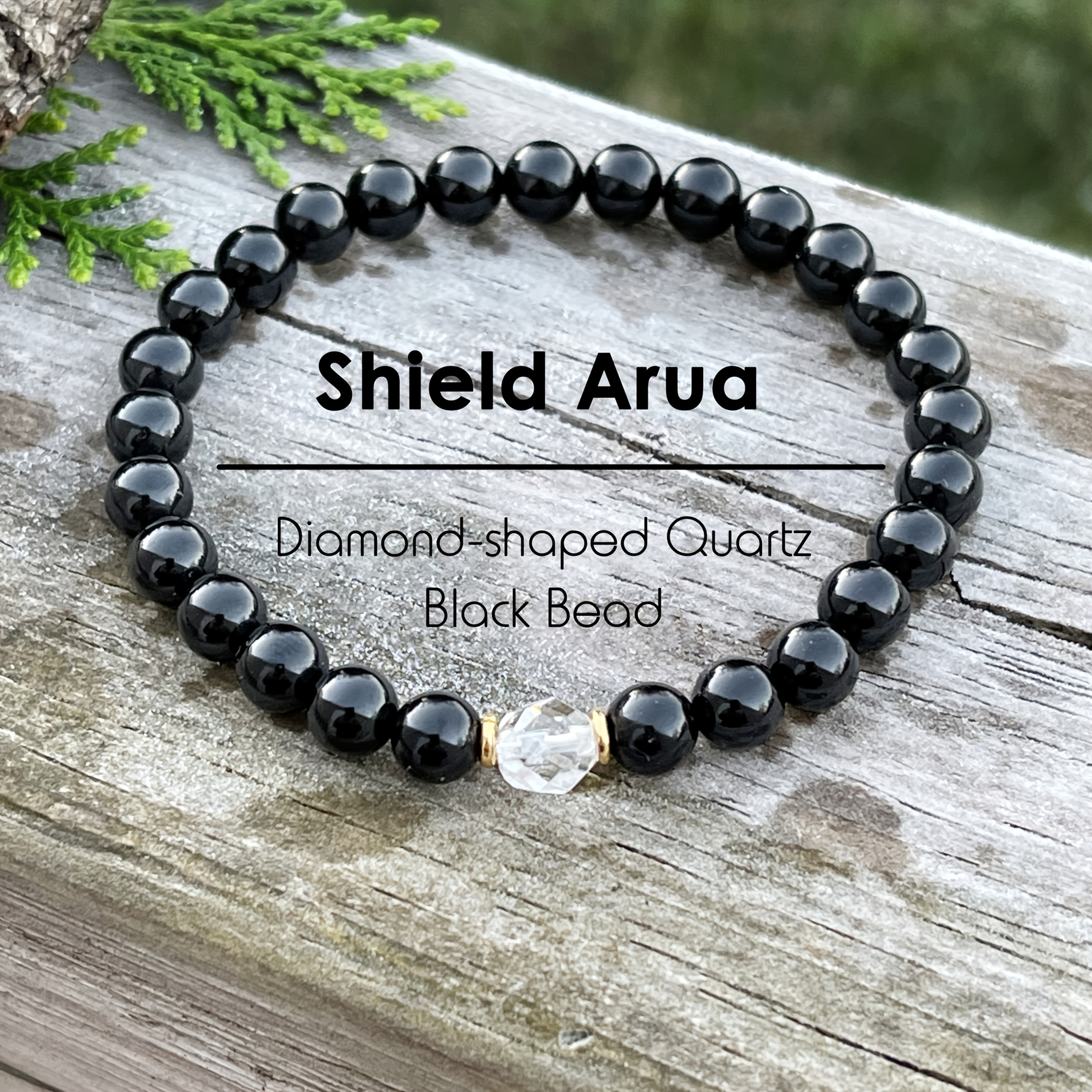 Black Natural Stone Bracelet, Adjustable Beaded Bracelet, Gift For Men And Women, 1pc