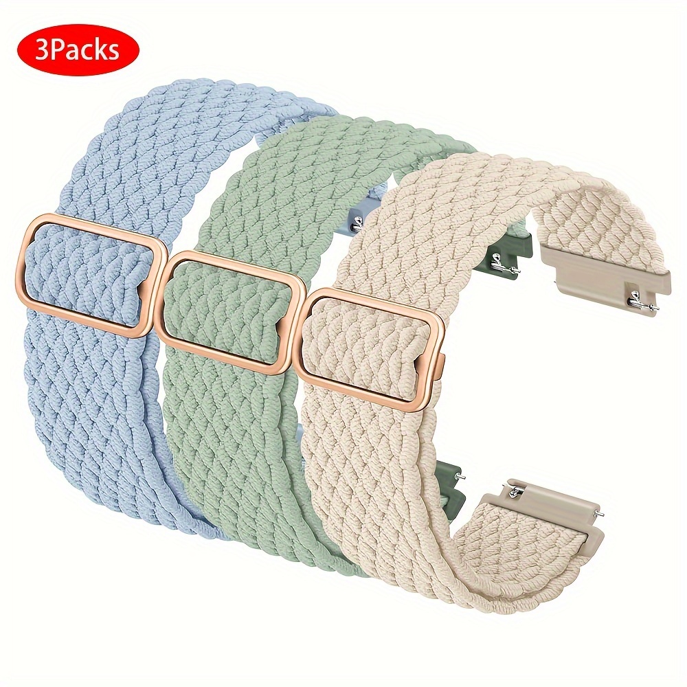 chinbersky 3 Pezzi Elastici Nylon Cinturini Compatibili con Huawei Watch Fit 3/Fit 4/4 Pro Cinturino, Materiale Regolabile Elastico Sport Loop Cinturino per Huawei Watch Fit3/4/4 Pro Uomini e Donne