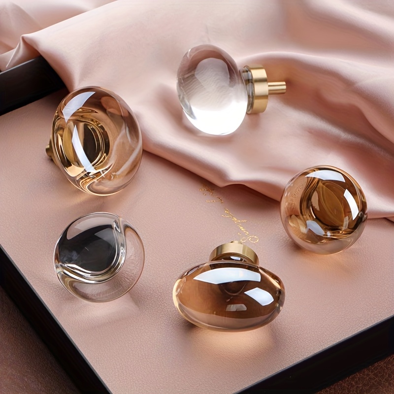 slim fit dress slacks 8 rose gold crystal cabinet knobs with brass centers. Transparent pink –  Vintage India Ca