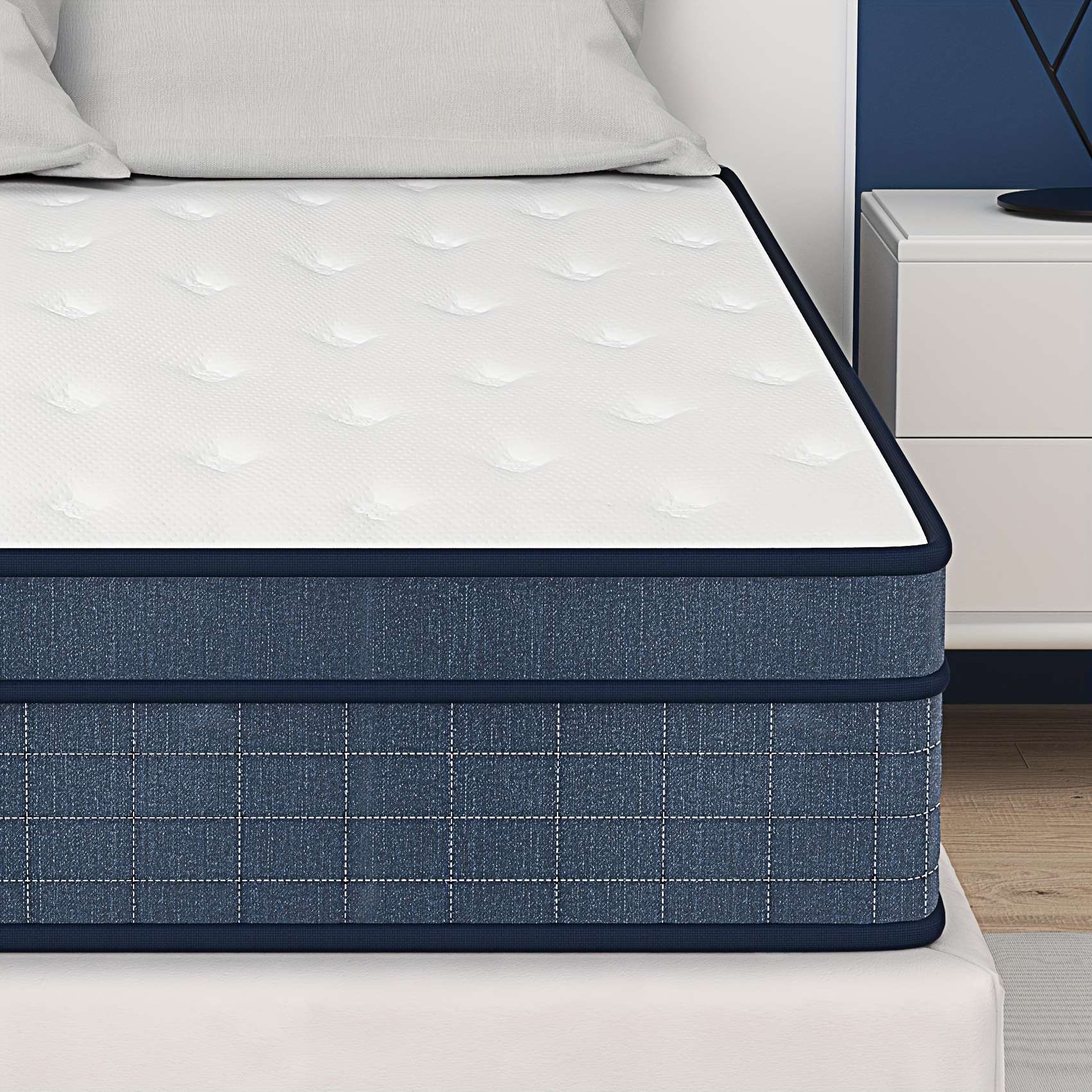 TEMU 26cm Memory Foam Mattress With Pocket Springs, Single/small Double/double/king Hybrid Mattress With Motion Isolation, Pressure Relief, Delivered