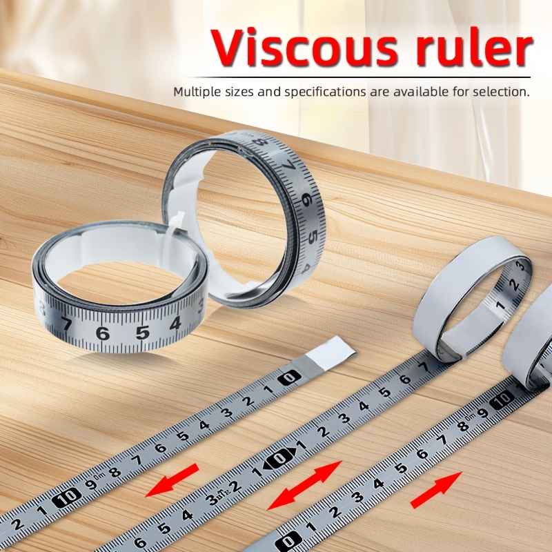 

Mokin Self-adhesive Metal Tape Measure - , Rust-proof & Wear-resistant With Clear Scale Measuring On Wood, Metal & More