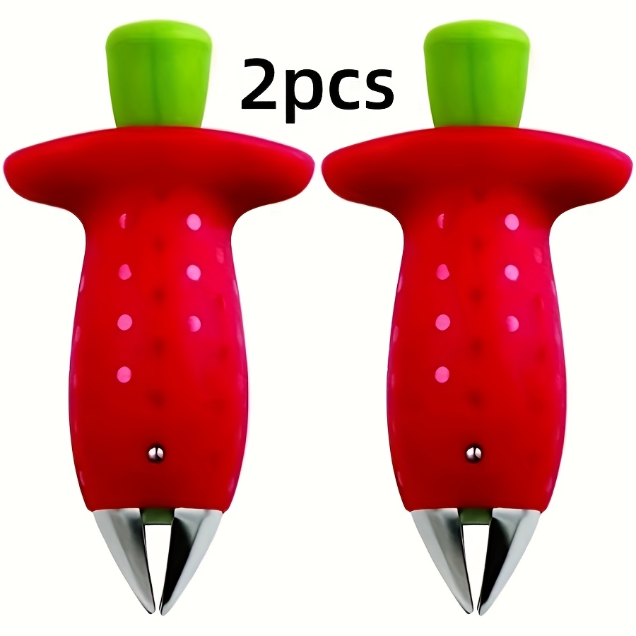 TEMU Set Of 2 Manual Stainless Steel Tools For Coring Fruits And Vegetables, Featuring A Sturdy Abs Handle, No Electricity Required, Designed To