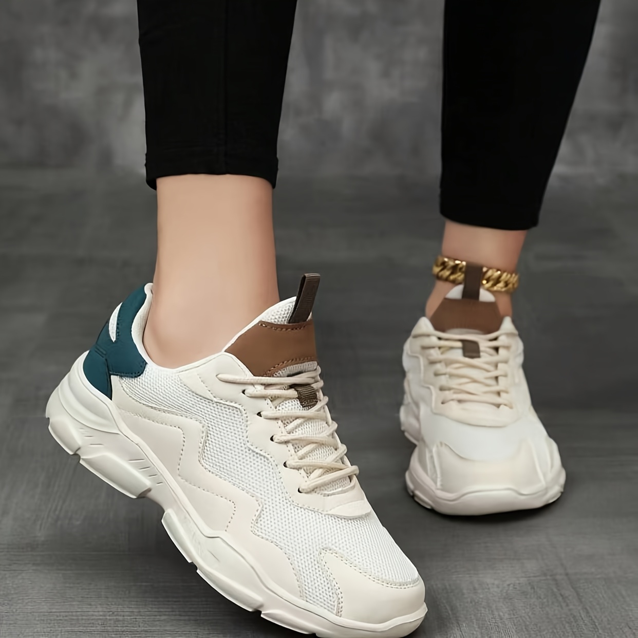 mens womens chunky platform sneakers retro dad shoes thick Temu