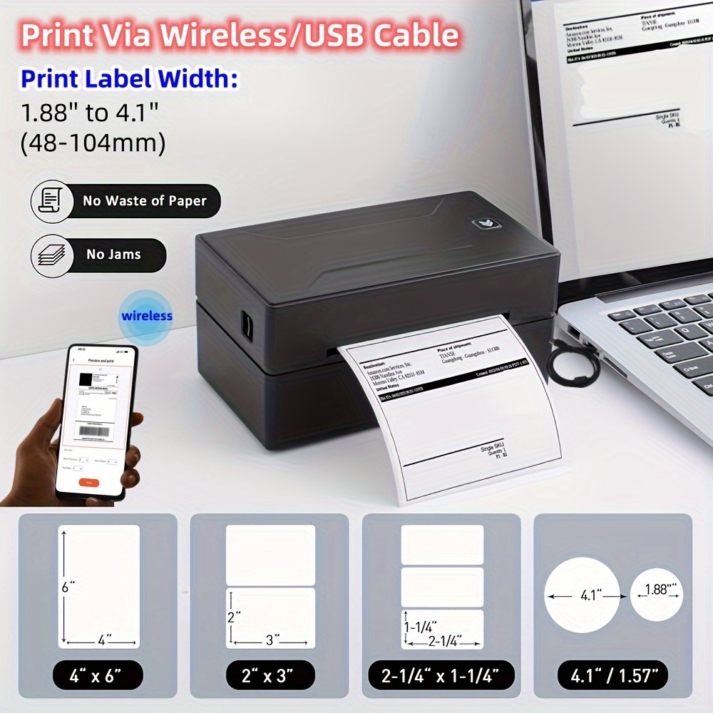 

Wireless Thermal Label Printer - Inkless Technology, Wireless , For Home, Office And Commercial Use Printing Machine