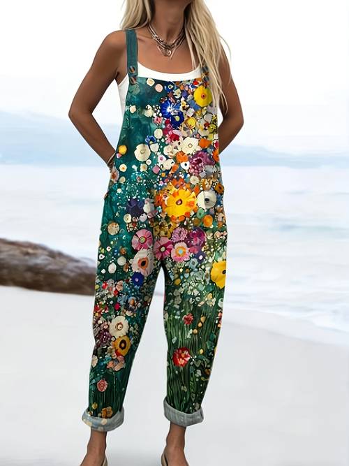 item picture fashionable versatile home strap jumpsuit floral 0472
