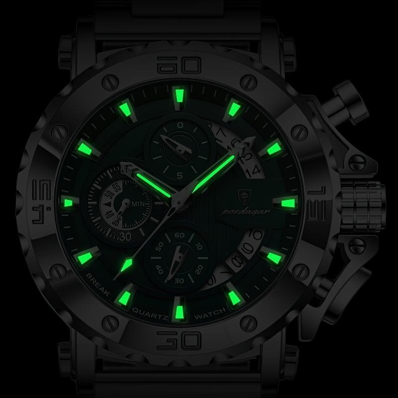 POEDAGAR Premium Business Style Men's Quartz Watch
