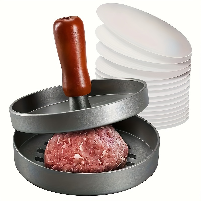 

Set, Burger Press And 100pcs Hamburger , Meat Press Set And Meat Separation Paper, Kitchen Gadgets, Kitchen Accessories