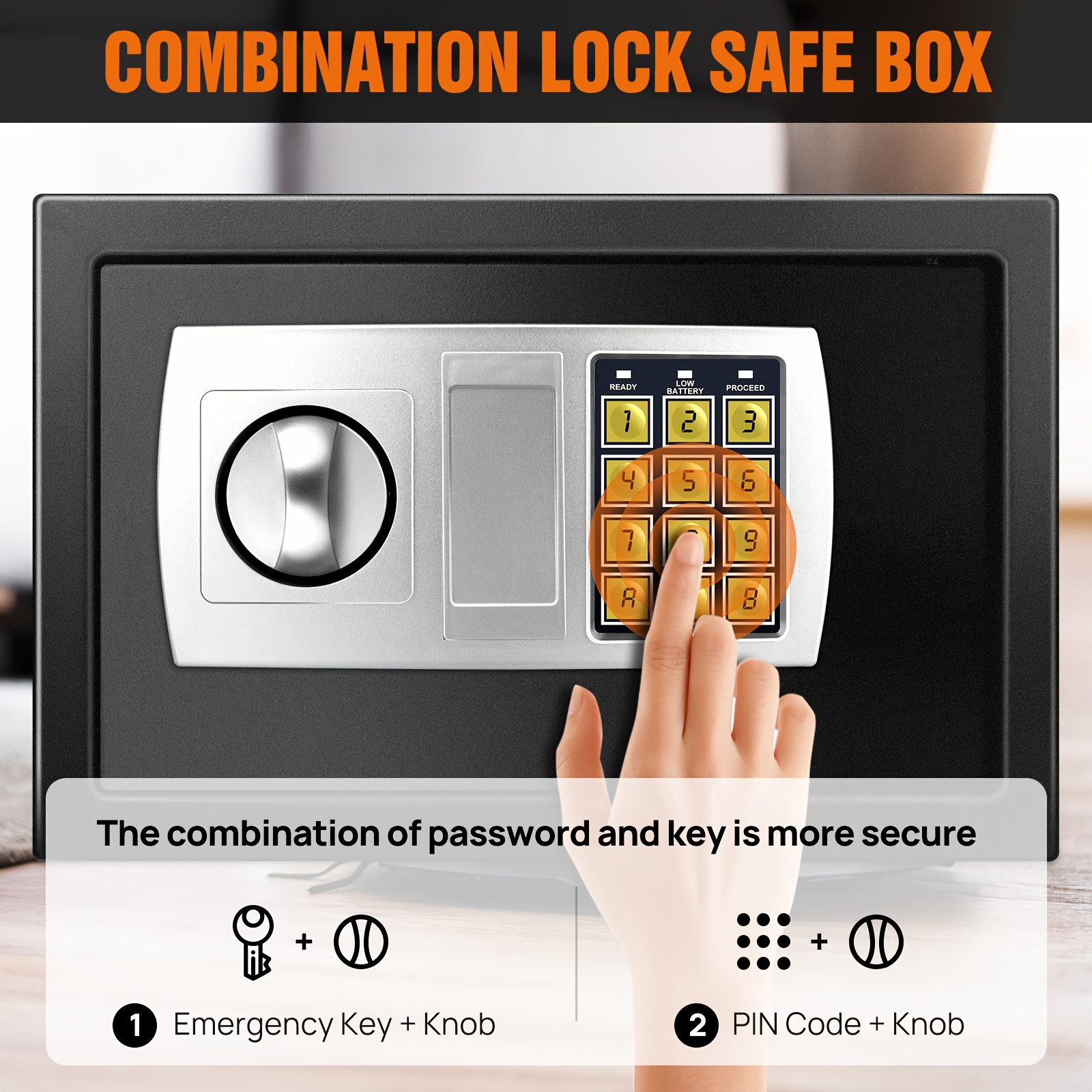 Small Mini All-Steel Safe, Wall-Mounted