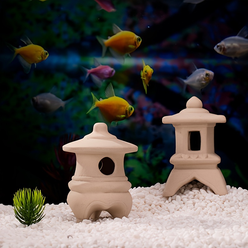 Aquarium Mushroom House Decorations Ceramic Betta Fish Caves Betta