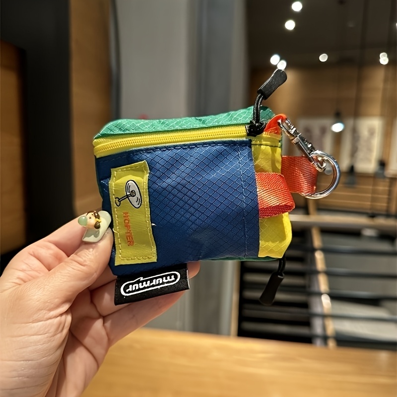 Fashionable Mini Coin Purse With Contrasting Design, Oxford Material, , Single Shoulder Strap, Customer , Storage